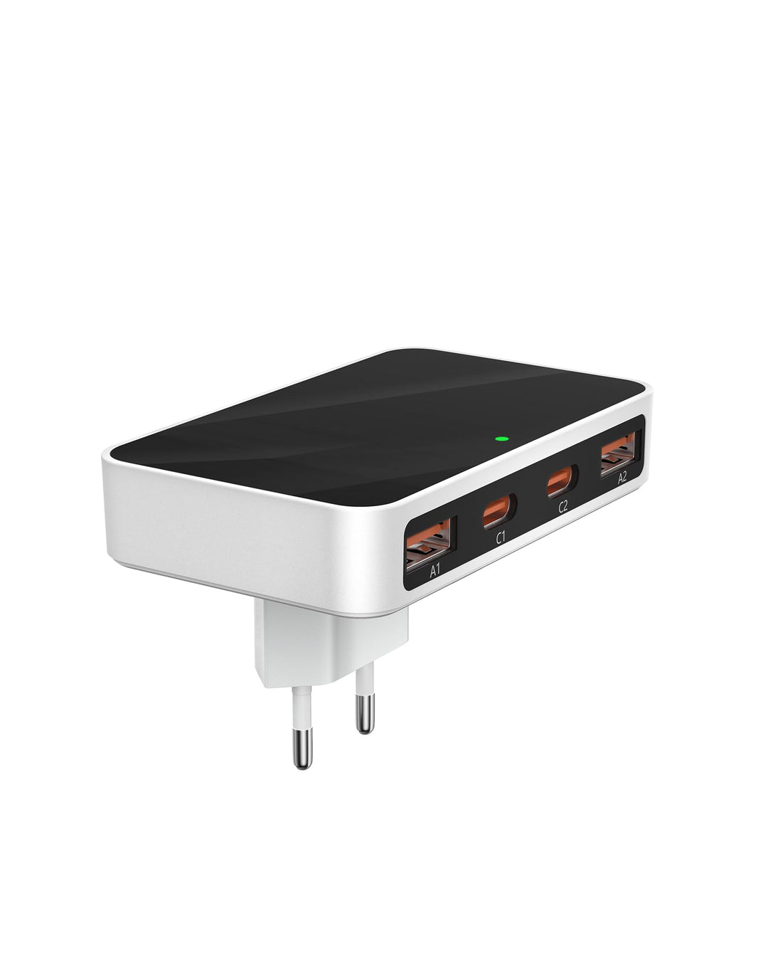 65W USB C Ladegerät Flach,USB Mehrfachstecker Ladestation mit 4 Ports,Reise Schnellladegerät USB C f