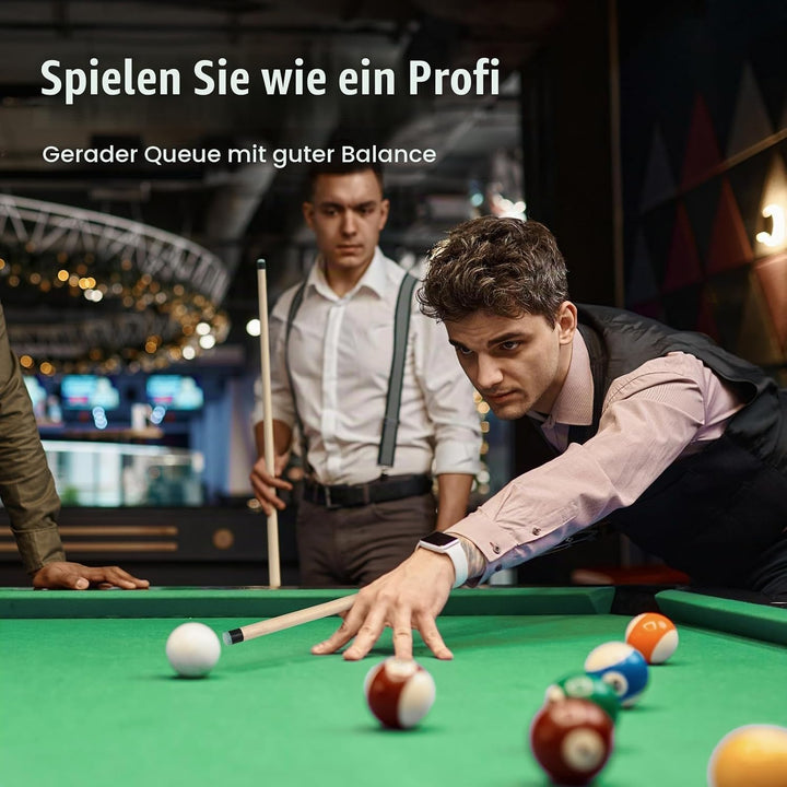 Pool Queue, 58 Zoll Billard Queue Hardwood Pool Cue 13mm Spitzen für Professionelle Billardspieler,