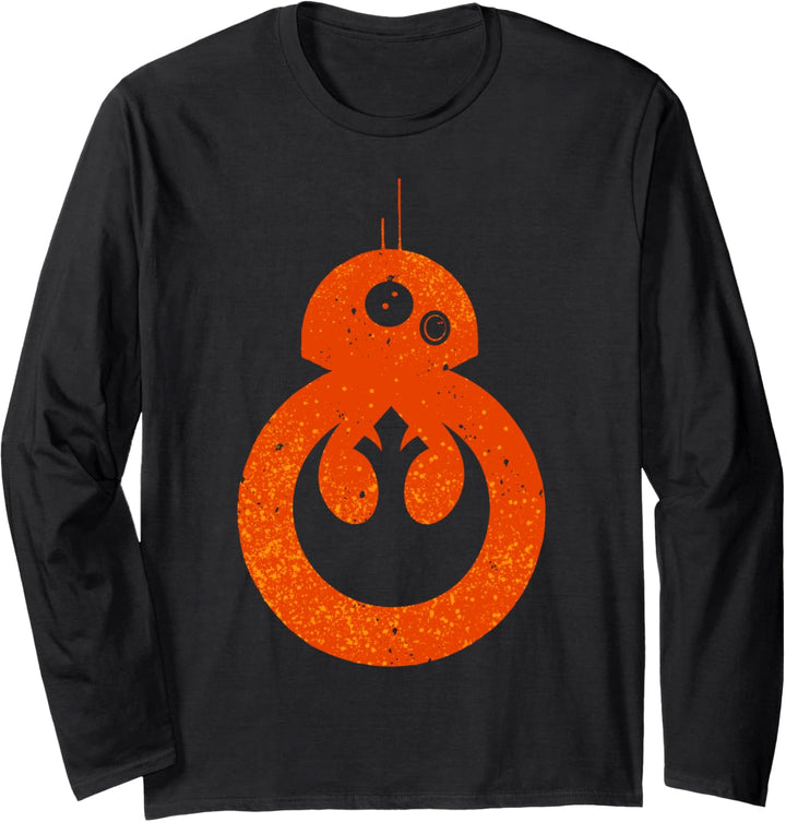 Star Wars The Force Awakens BB-8 Rebels Logo Langarmshirt