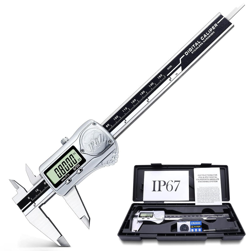 Kynup IP67 Wasserdichter Messschieber Digital, 150mm Schieblehre mit Absoluten Origin, Schieblehre D