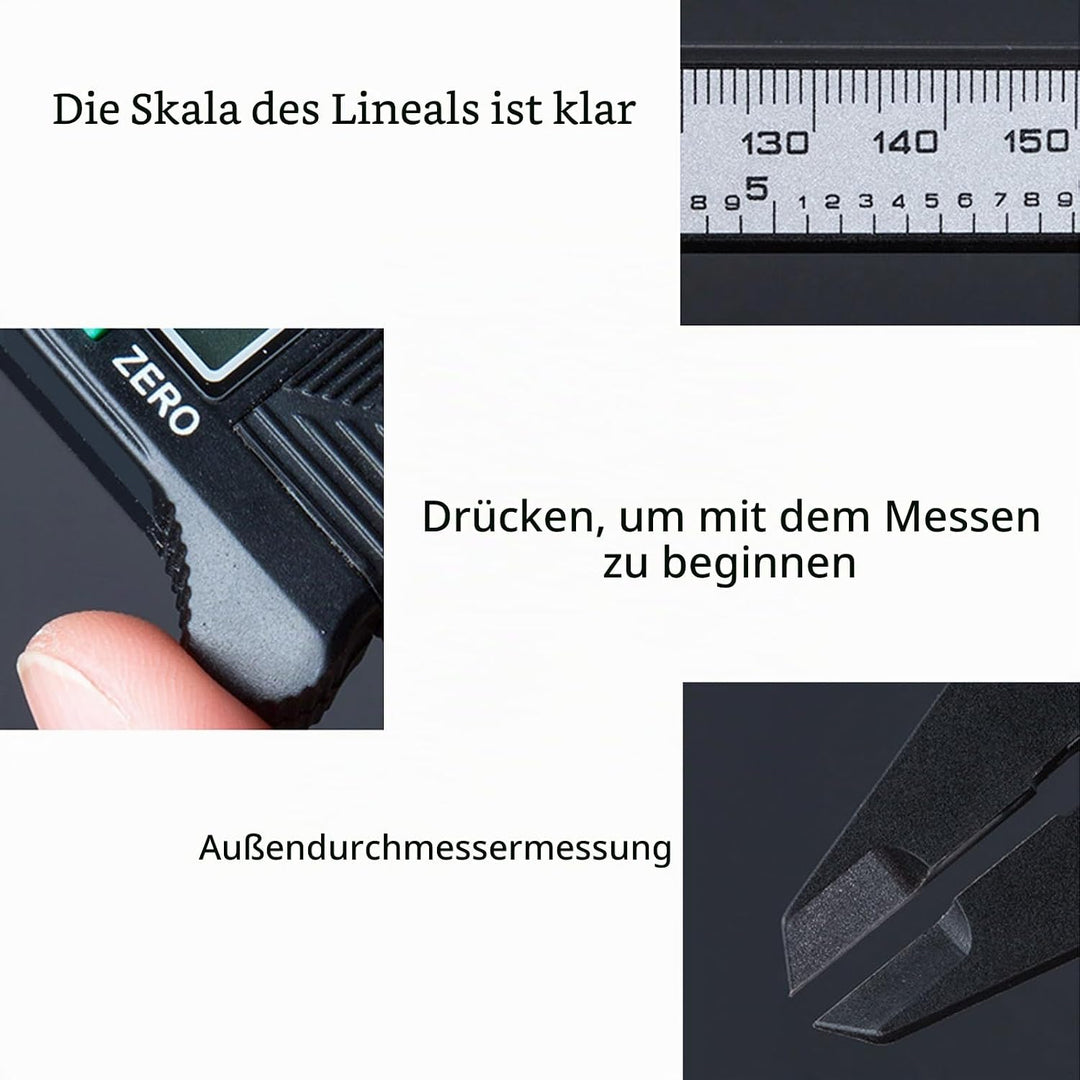 Elektronischer digitaler Messschieber, digitaler Messschieber mit langem Backenmesswerkzeug 0,1 mm m