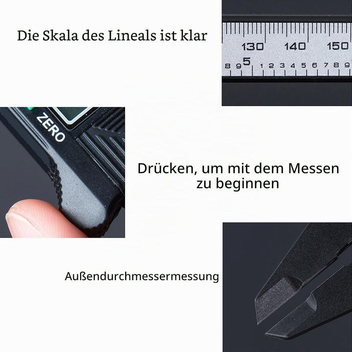 Elektronischer digitaler Messschieber, digitaler Messschieber mit langem Backenmesswerkzeug 0,1 mm m