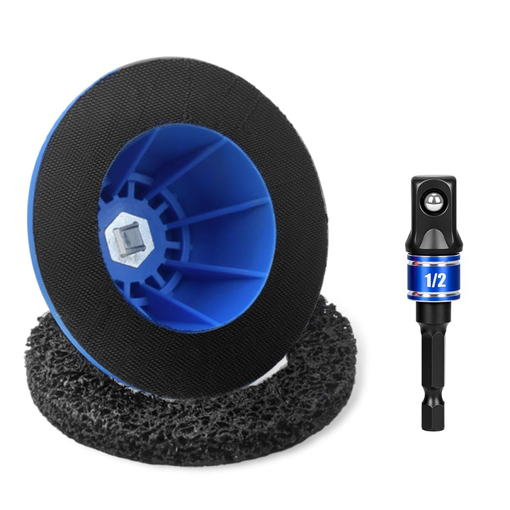 Radnabenschleifer mit Akkuschrauber-Adapter | Nabenreiniger Auto für 1/2" Schlagschrauber Vierkantan