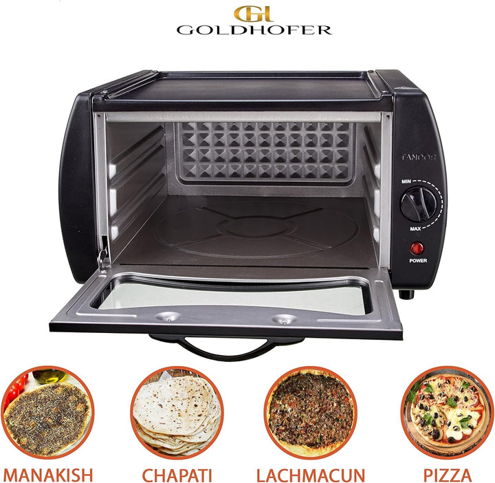 Goldhofer: Tandoor Ofen Oven Pizza Chapati Roti Lahmacun Manakish Naan Brot Maker Elektro Tandoori K