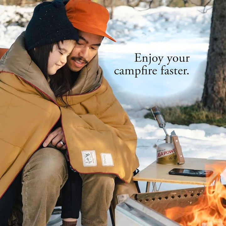 Snow Peak Faltbarer Camping-Kochbrenner, kompaktes Holzdesign, Isobutan-Kraftstoffkompatibilität, st