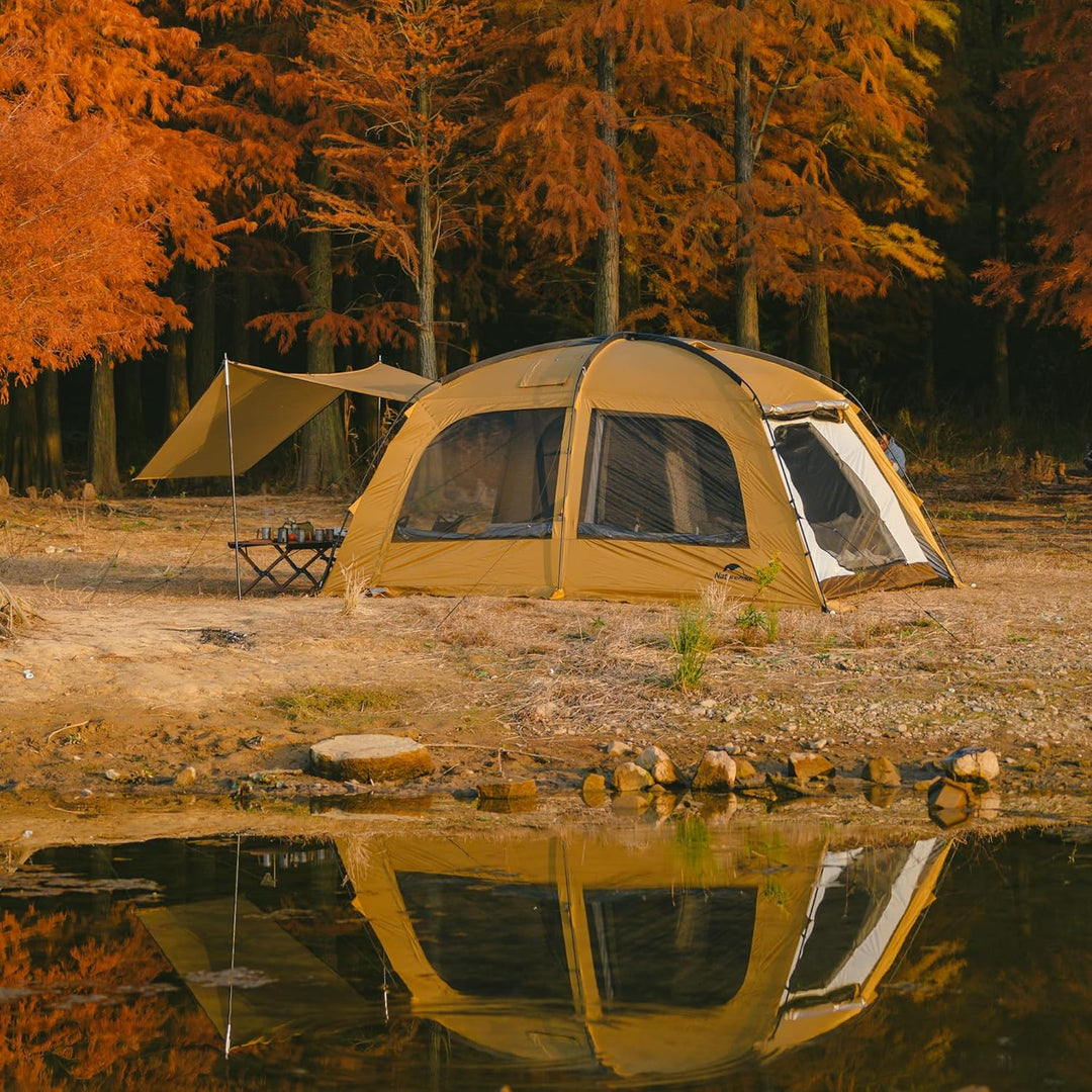Naturehike Campingzelt 2-4 & 3-6 Personen Thermozelt Hot Tent mit Herdwagenheber PU3000mm UPF50+ mit