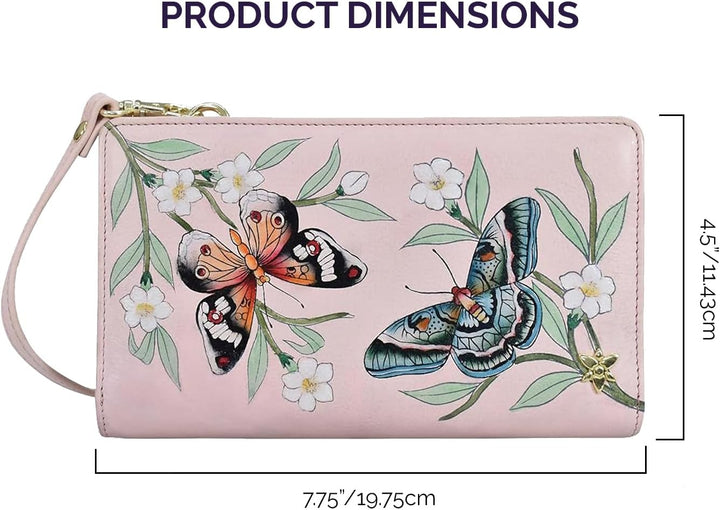 Anuschka Damen Organizer Geldbörse Crossbody-1149 Einheitsgrösse Butterfly Melody, Einheitsgrösse Bu