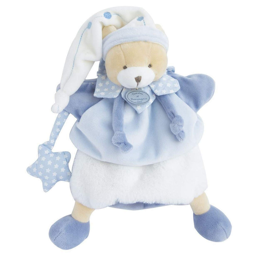 Doudou et Compagnie DC3081 Puppet - Bär Petit Chou, blau Bär Kleiner Kohl, Bär Kleiner Kohl