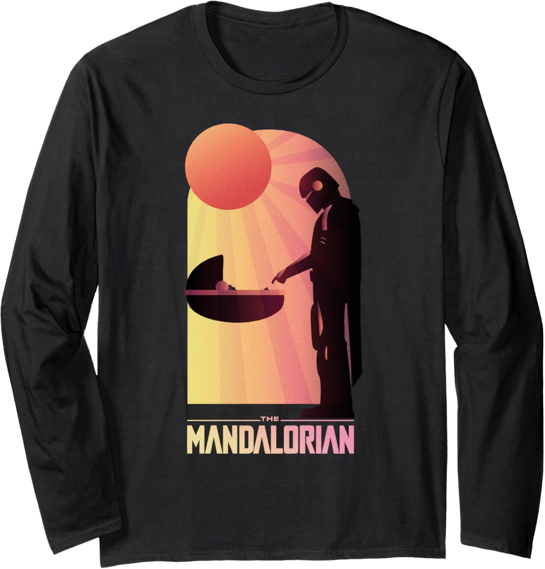 Star Wars The Mandalorian The Child Sunlight Silhouette Langarmshirt