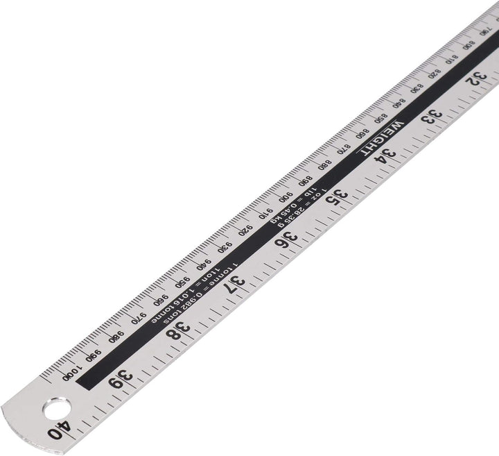 1m (40") Aluminium Lineal Imperial & Metrische Umrechnung gerade Kante Regel