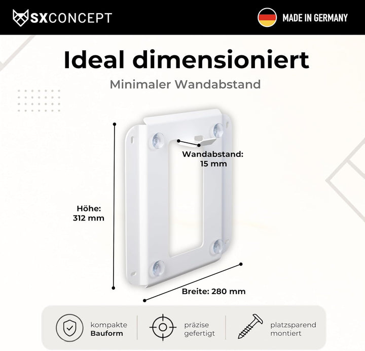 SX-Concept Wandhalterung für Sonos Sub | Minimalistisches Design | geringer Wandabstand | Made in Ge