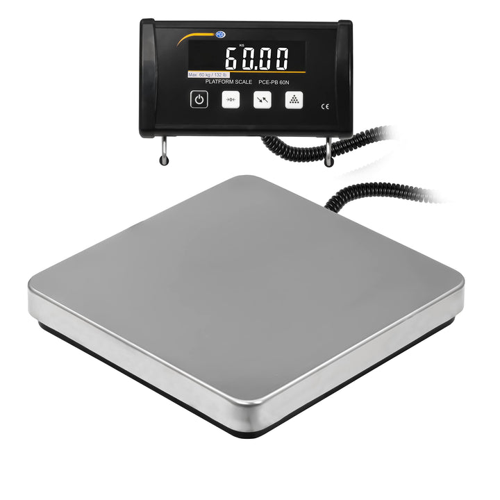 Paketwaage PCE-PB 60N bis 60 kg, Bidirektionale USB Schnittstelle, PEAK Hold Funktion, Zählfunktion,
