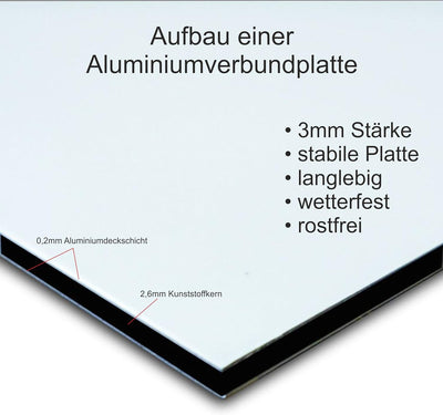 Melis Folienwerkstatt Schild - Parken verboten Wunschtext - 60x40cm | 3mm Aluverbund – S00020-T-A -2