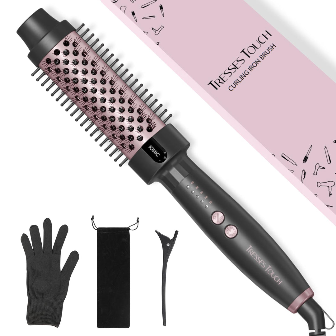 Thermal Brush, Thermobürste Negativ-Ionen, Elektrische Rundbürste mit 5 Temperaturstufen, Stylingbür