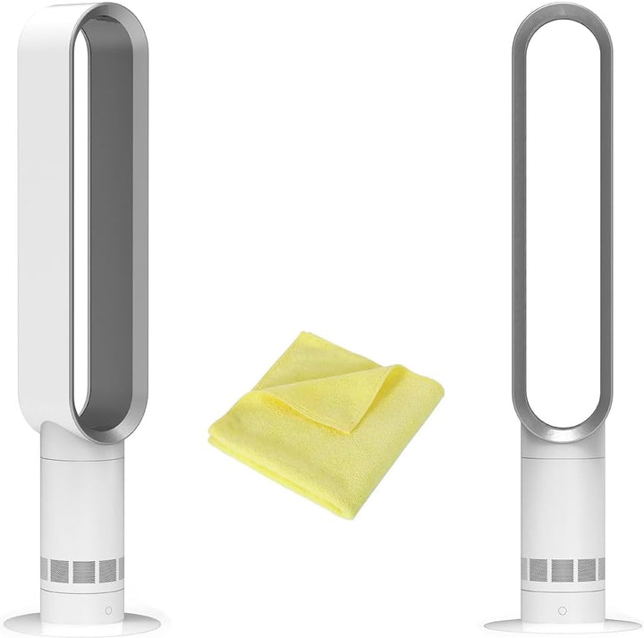 Putztuch & Dyson AM07 - Turmventilator mit Air Multiplier Technologie inkl. Fernbedienung (Weiss/Sil