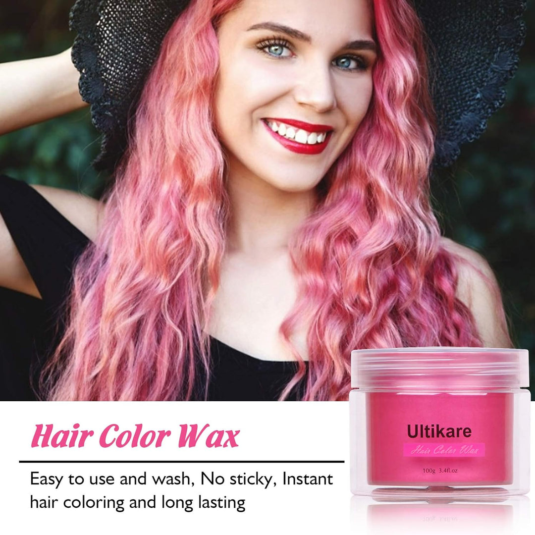 Haarfarbe Wachs,Ultikare Temporäre Haarfärbemittel, Instant Hair Dye Cream Mud Washable Natürliche H