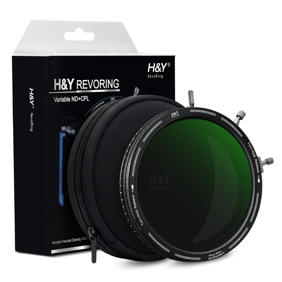H&Y RevoRing MKⅡ 82 mm, 86 mm, 92 mm, 95 mm Variabler ND-Filter & CPL-Polarisator, 3-in-1 VND (ND3-1