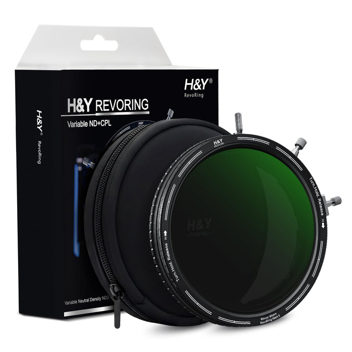 H&Y RevoRing MKⅡ 82 mm, 86 mm, 92 mm, 95 mm Variabler ND-Filter & CPL-Polarisator, 3-in-1 VND (ND3-1