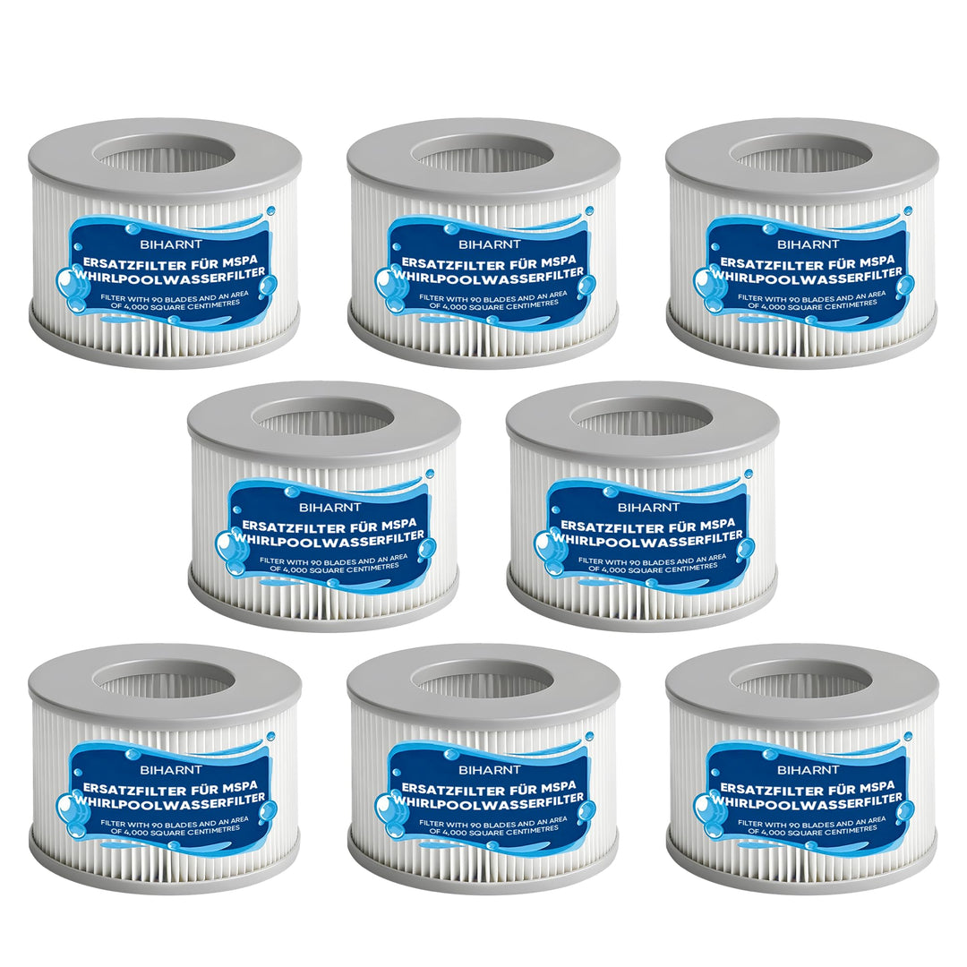 8 Stück Ersatz Filterkartusche für MSPA Filter – Ersatz Filter Kompatibel mit Whirlpool MSPA Modelle