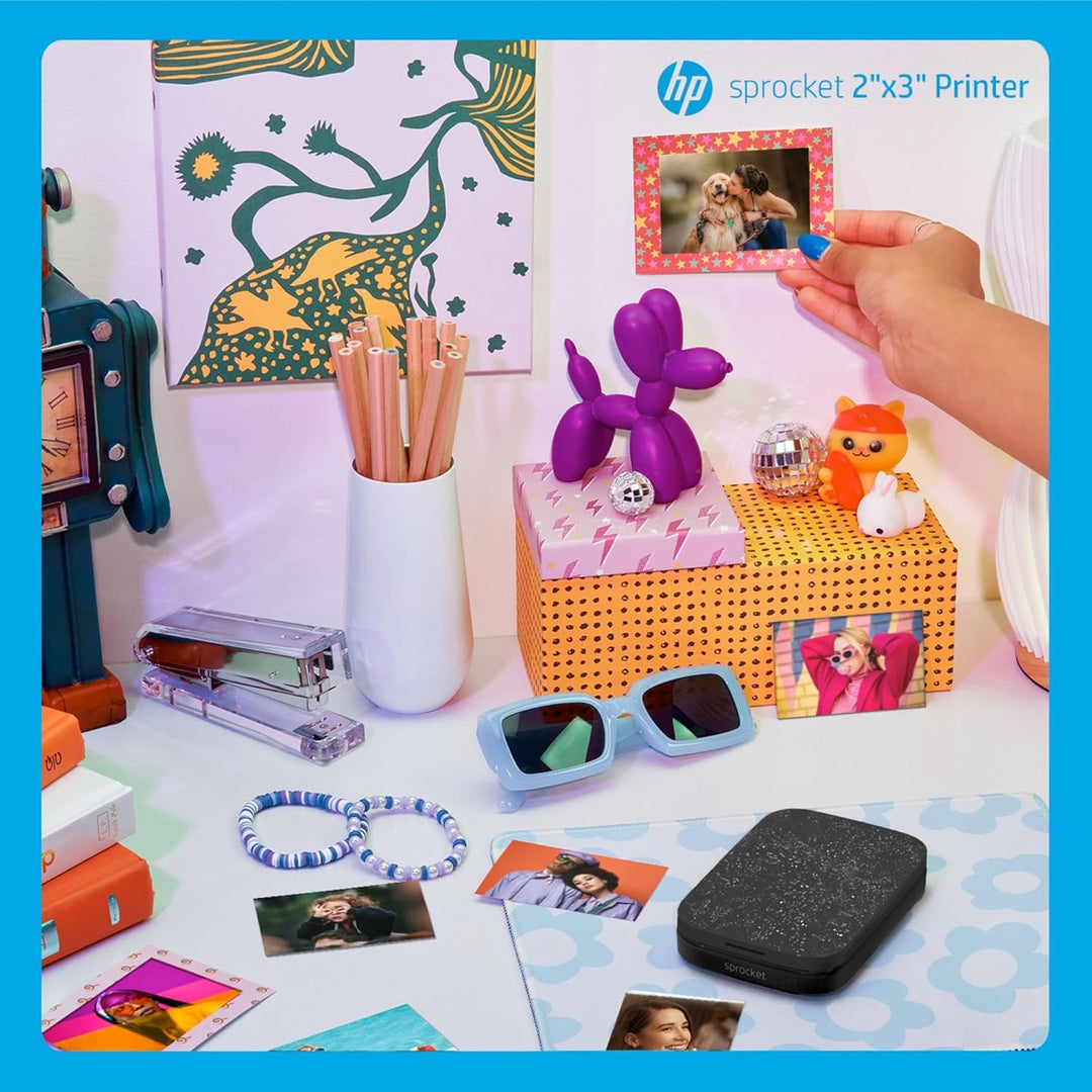 HP Sprocket 2x3 Sofortbild-Smartphone-Fotodrucker 75-Blatt-Bundle – Bluetooth Tragbarer Farb-Wireles