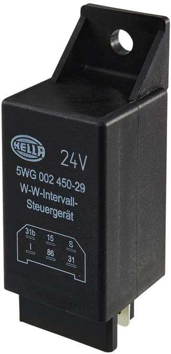 HELLA - Relais, Wisch-Wasch-Intervall - 24V - 6-polig - mit Halter - 5WG 002 450-291