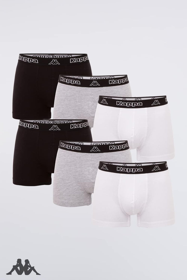 Kappa Enge Boxershorts 6er Pack VINESTA I Retro Pants für Männer aus Baumwolle I reissfeste & atmung