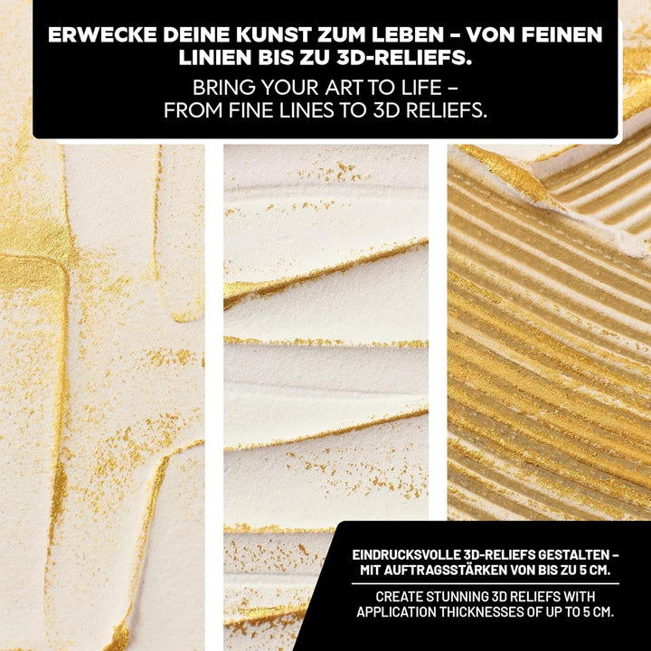 LM Strukturpaste fein 2 x 1,7 kg | Texture Paste | Modellierpaste für Acrylmalerei | Strukturmasse L