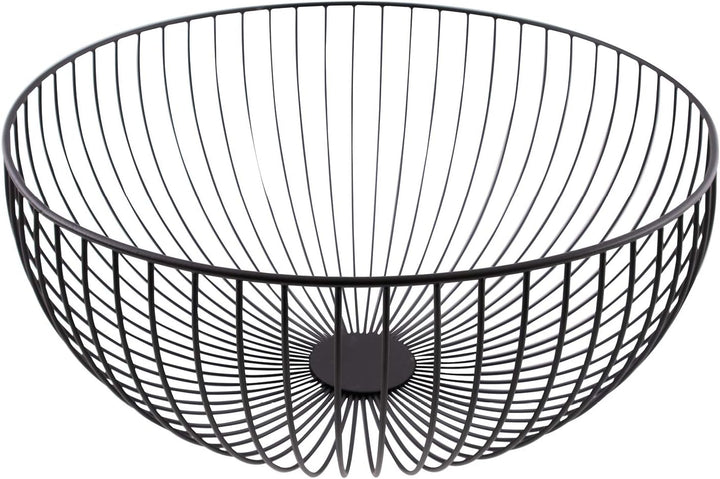 Point-Virgule Obstkorb aus metall, skandinavische wohnungs deko drahtkorb, Schwarz, ø 30cm H 10cm 30