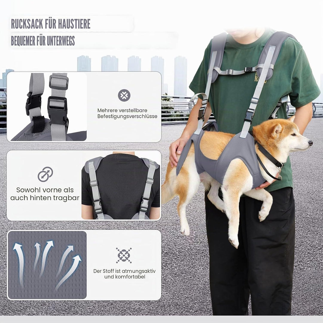 Haustier-Tragetasche, tragbarer Outdoor-Hunderucksack für ältere Hunde mit Gelenkverletzungen, Arthr