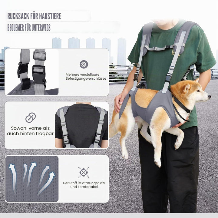 Haustier-Tragetasche, tragbarer Outdoor-Hunderucksack für ältere Hunde mit Gelenkverletzungen, Arthr