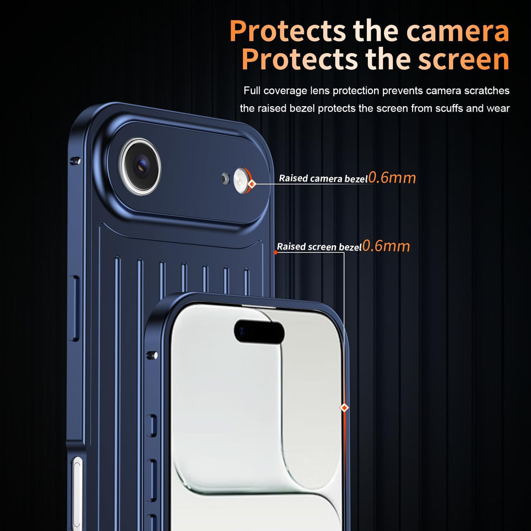 für iPhone 17 Air, Premium Kratzfest Hülle mit Kameraschutz & Bildschirmschutz, Seepferdchen-Verschl