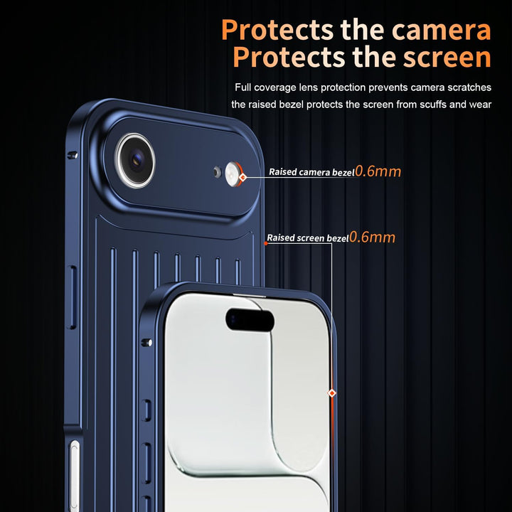 für iPhone 17 Air, Premium Kratzfest Hülle mit Kameraschutz & Bildschirmschutz, Seepferdchen-Verschl