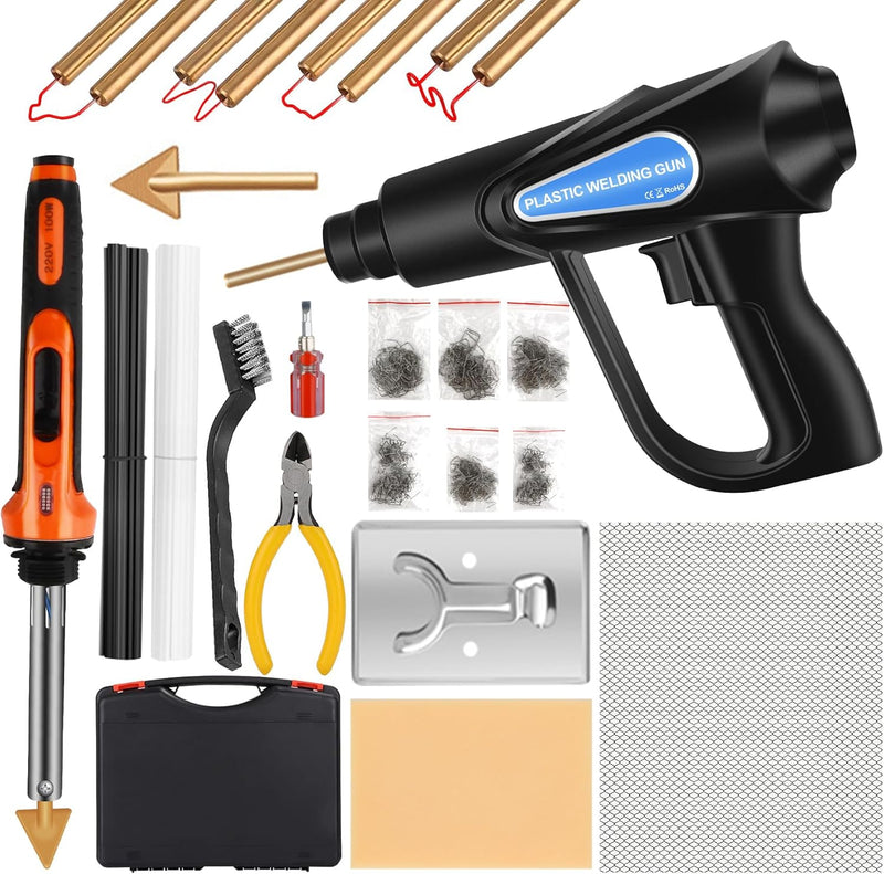 Kunststoff Schweissgerät - Plastikschweissgerät Kunststoff Reparaturset 852PCS, Kunstoffschweissgerä