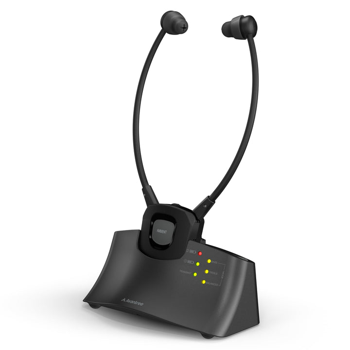 Avantree HT381 - Digitale Kabellose Kopfhörer für Fernseher mit HF-Sender, L/R-Balance-Lautstärkereg