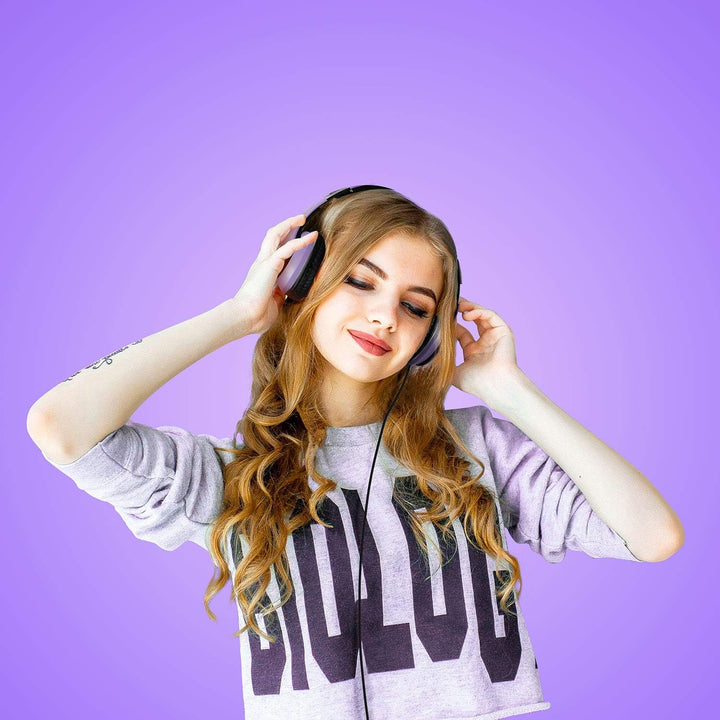 LORELEI X6 Over-Ear Headphones with Microphone, Lightweight Foldable & Portable Stereo Bass Headphon