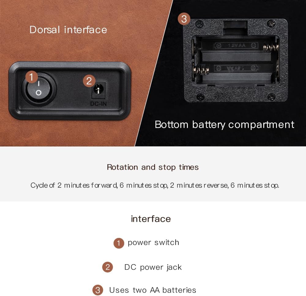 Automatische Uhrenbeweger Box,luxuriöser Uhrenbeweger,Uhrengehäuse mit leisem Mabuchi Motor,Batterie
