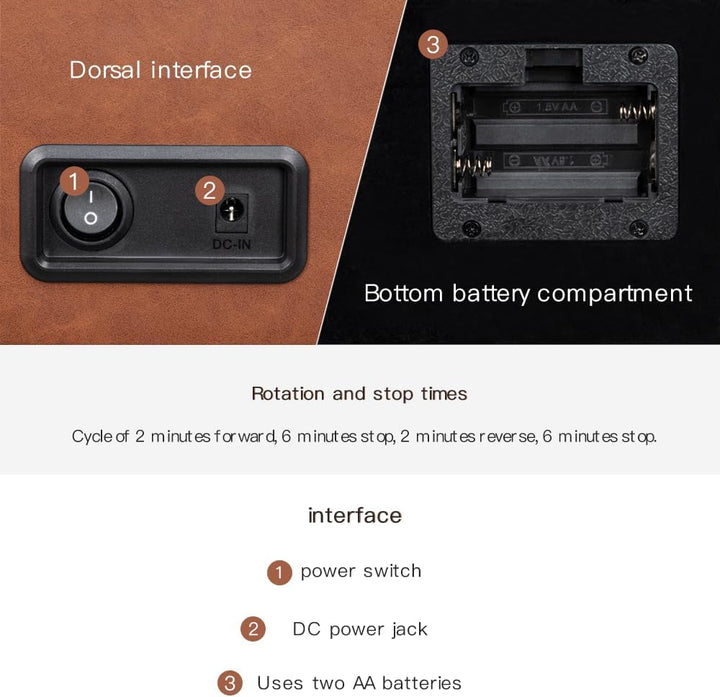 Automatische Uhrenbeweger Box,luxuriöser Uhrenbeweger,Uhrengehäuse mit leisem Mabuchi Motor,Batterie