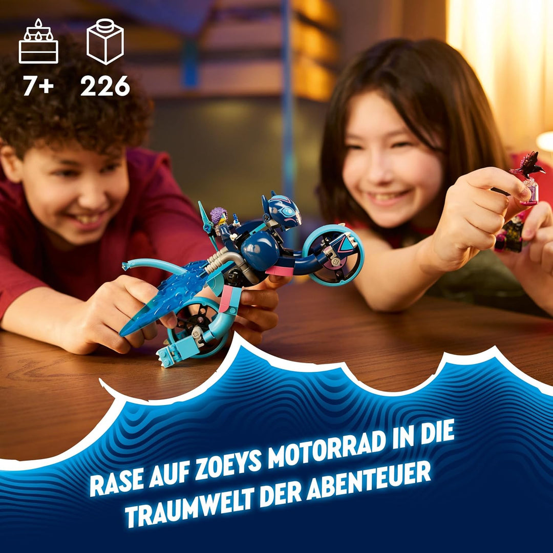 LEGO DREAMZzz 2in1 Zoey’s Cat Motorcycle Set, Rebuild an Animal Figure into a Bike Toy for 7 Plus Ye