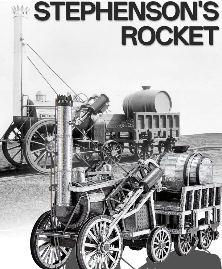 Piececool 3D Puzzle Metall Raketendampflokomotive, Klassischer Transport Handwerk Modellbausätze Ede