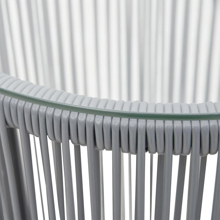 vidaXL Bistroset 3-TLG. mit Kissen Balkonset Gartenmöbel Sitzgruppe Balkonmöbel Garnitur Gartenset B