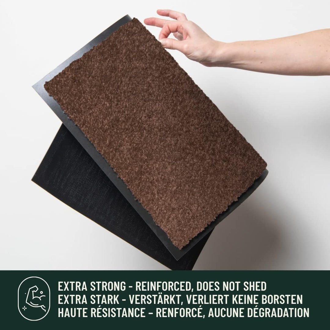 Studio M Schmutzfangmatte 60x80 OPTICLEAN - Fussmatte innen - rutschfeste Matte Braun, Opticlean Bra