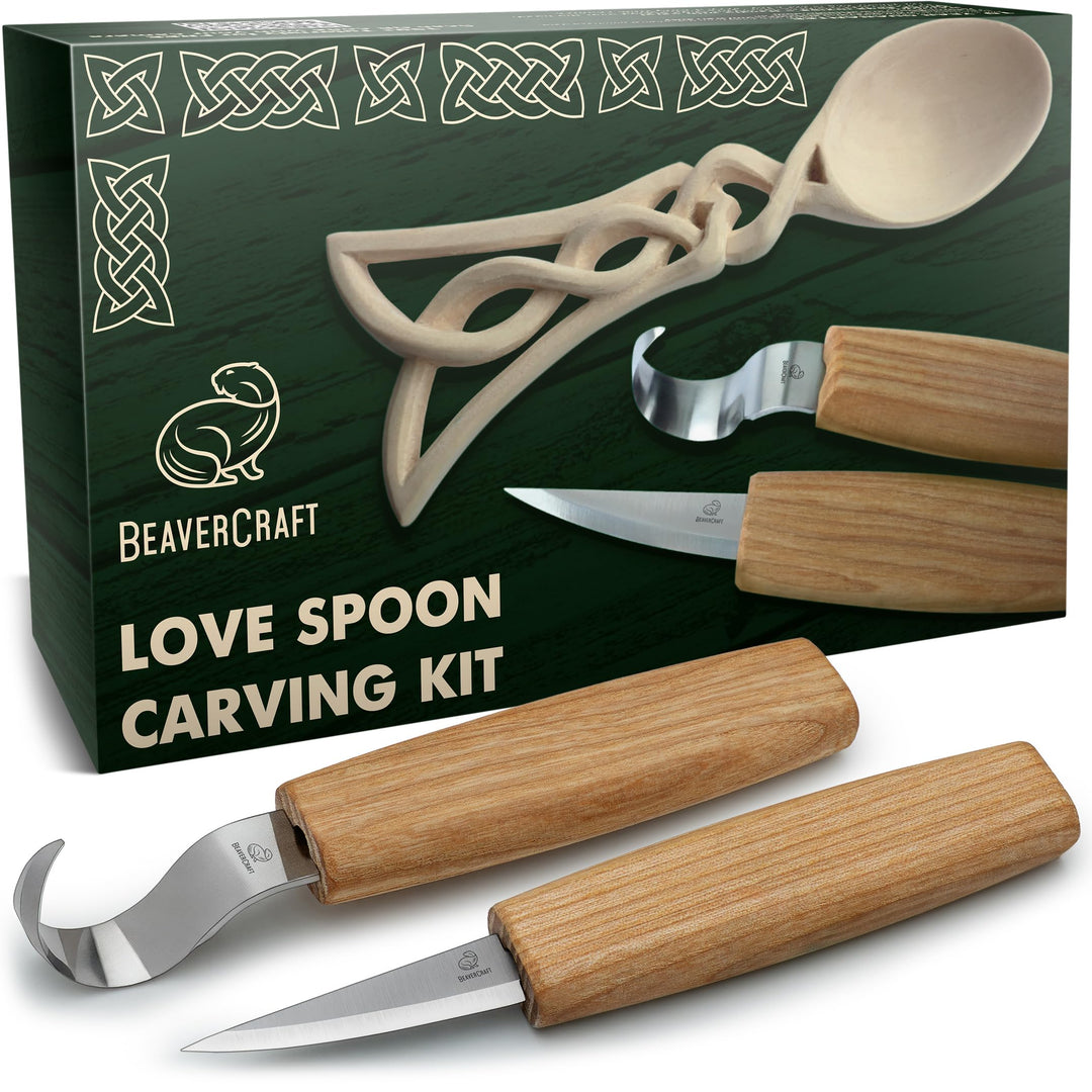 BeaverCraft - Löffelschnitzset für Anfänger DIY04 - Holzschnitzerei Schnitzel Hobby Kit für Erwachse