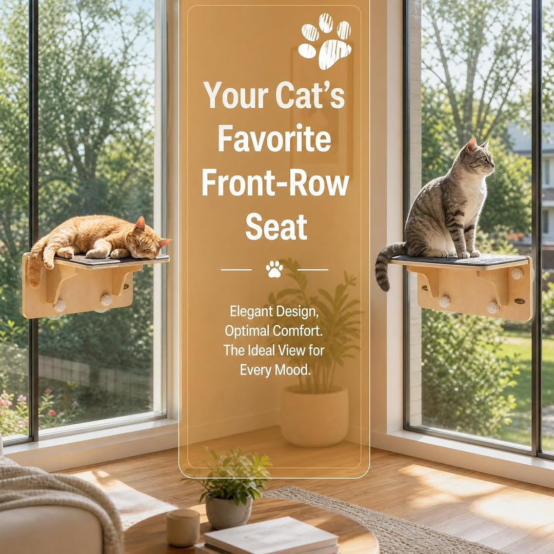 Katzen Fensterliege, Katzen Hängematte, Katzenbett Fenster Klappbar, Katzenhängematte mit Grosse Sau