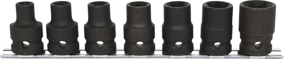 KS Tools 515.1106 1/5,1 cm Impact Socket Set ETX kurz, 9, e10-e24
