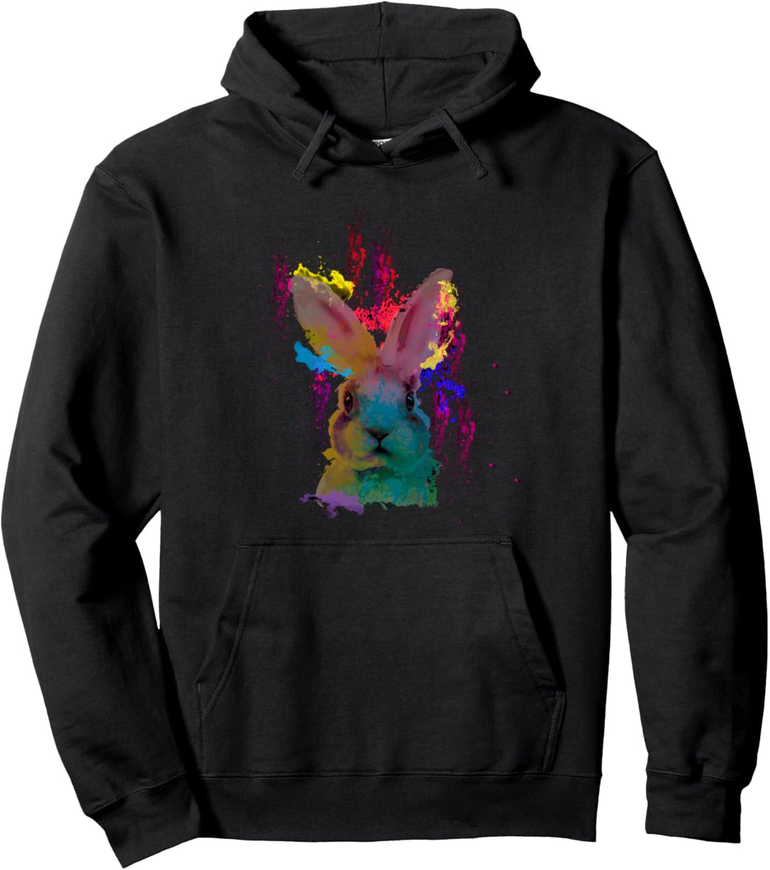 Wasserfarben, Kaninchen, Wasserfarben Pullover Hoodie