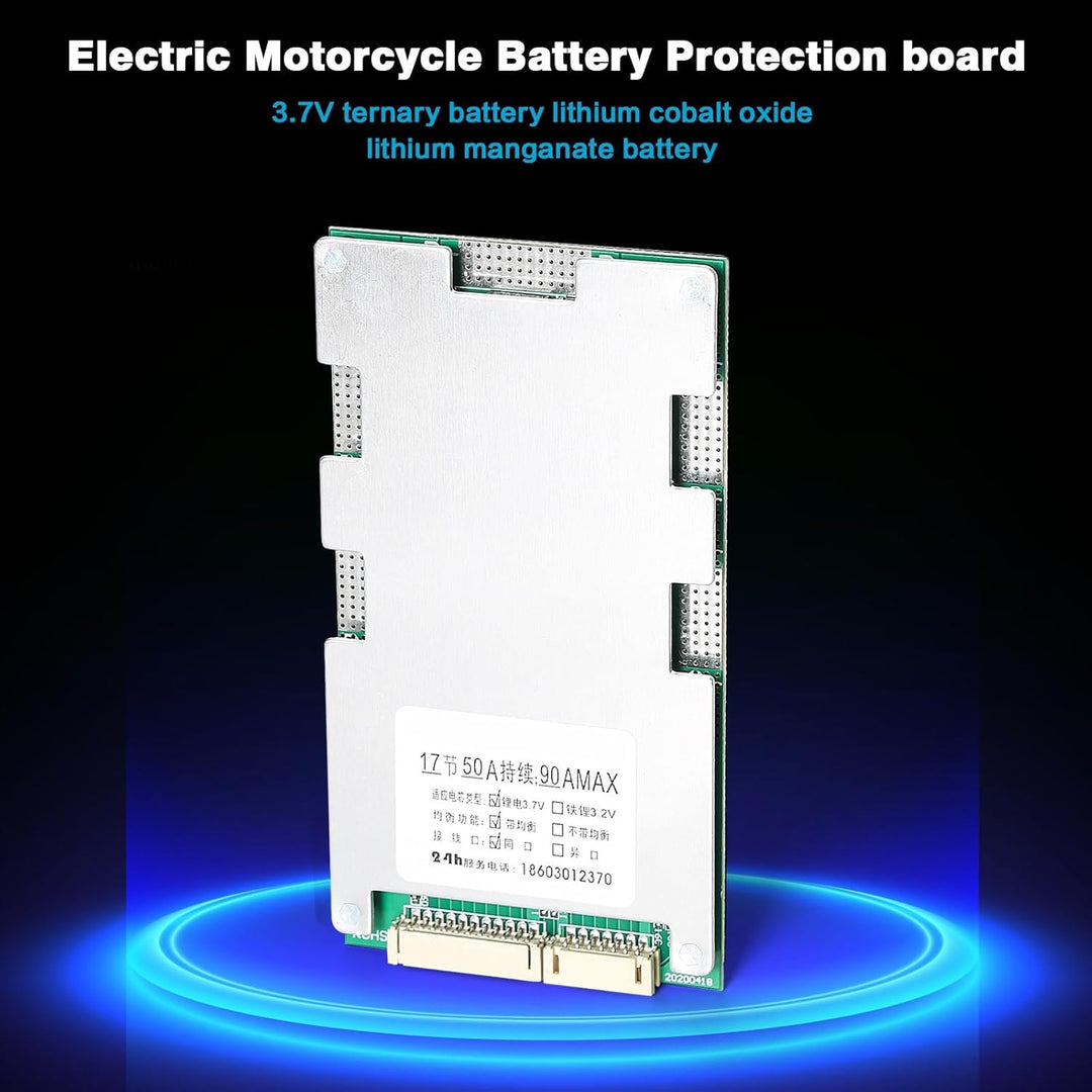 DEWIN Lithium Batterie Schutzplatine, BMS 17S 60V 45A Li-Ionen Lithium Batterieschutzplatine mit Bal