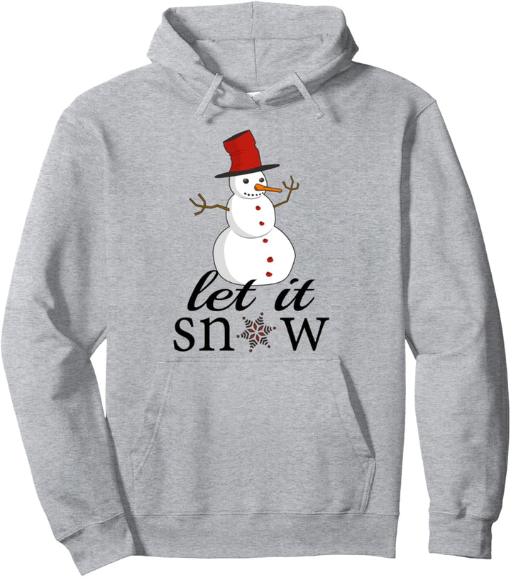 Lassen Sie es Schnee Schneemann Weihnachtsferien Winter Pullover Hoodie
