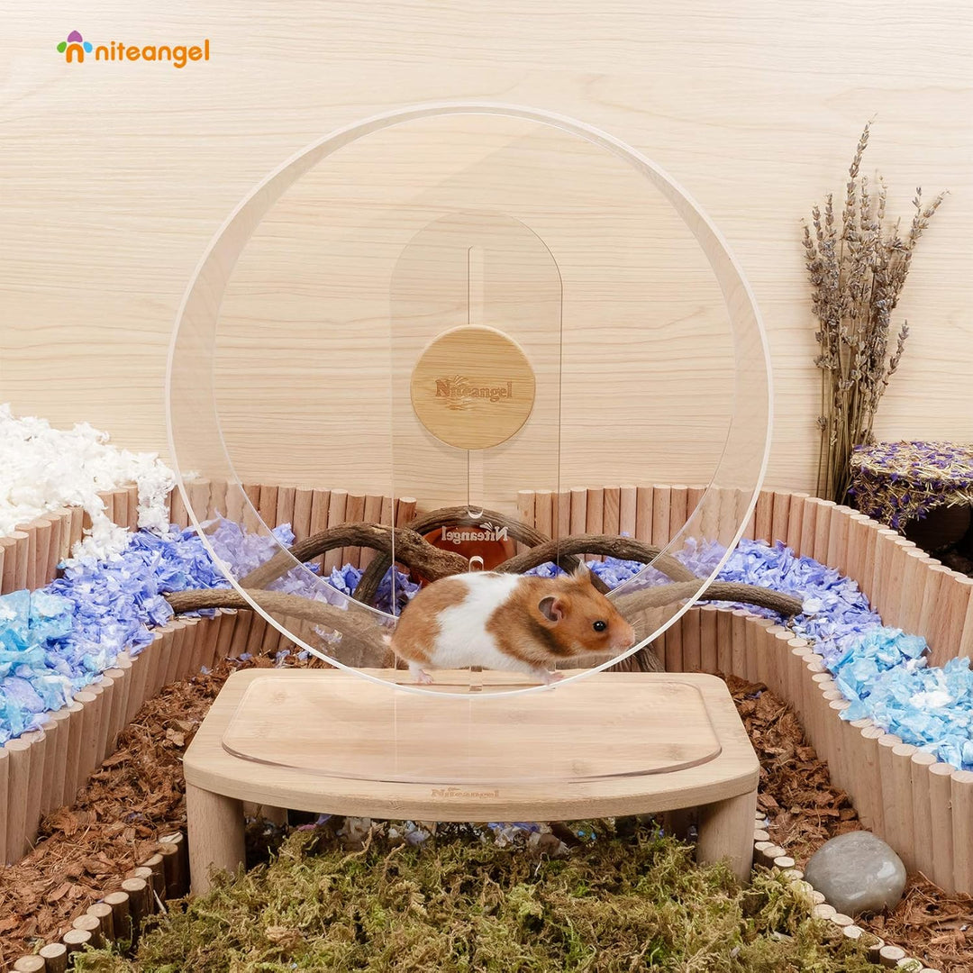 Niteangel Laufrad für Hamster, leise, drehende Acryl-Hamsterlaufräder für Hamster, Rennmäuse, Mäuse,