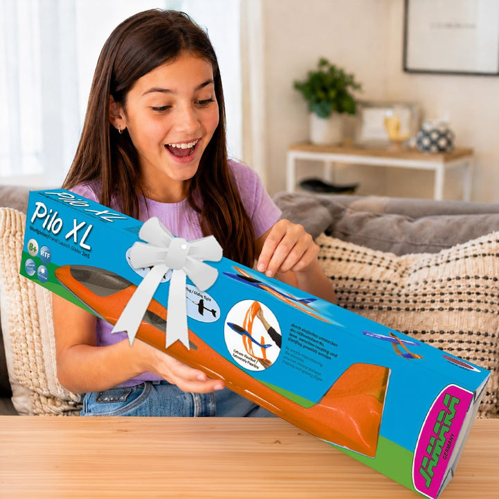 Schaumwurfgleiter 2in1 - Pilo XL - Super leicht (160g), Fast unzerstörbar, Höhenleitwerks für Loopin