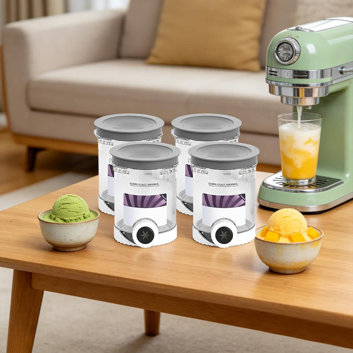 4 Drehbare CremebehäLter,Ersatz Gefrierbecher Set